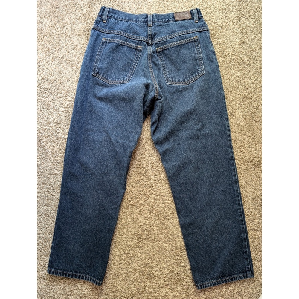 LL Bean Relaxed Fit Jeans Womens 12 P Blue Excellent Comfort Waist Vintage - Picture 2 of 9